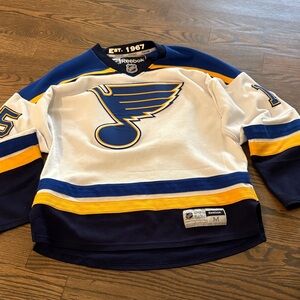 Reebok Blue and Yellow Hockey Jersey